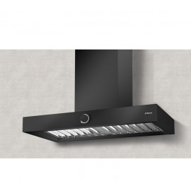 AIRFORCE Vis Boxy AN/A/90 90cm Μαύρο Απορροφητήρας Εντοιχιζόμενος Τζάκι